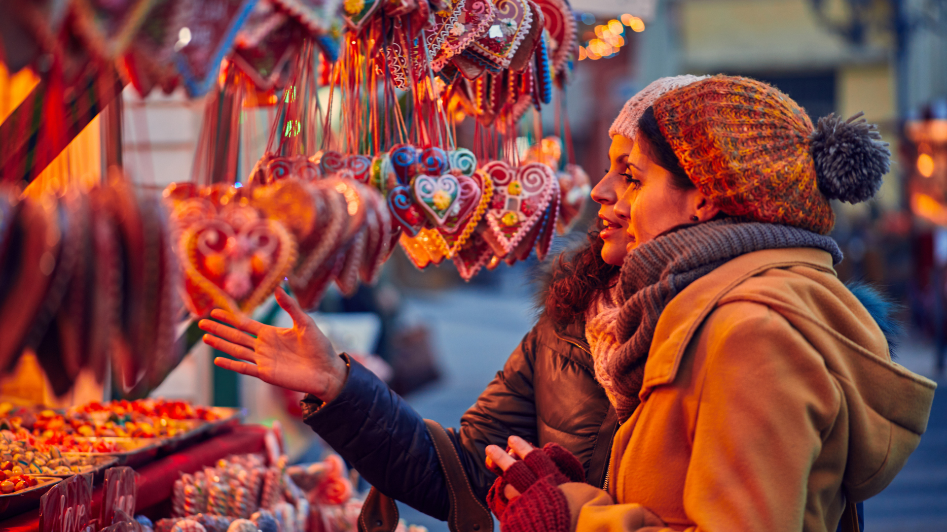 Two Women enjoying Christmas Markets