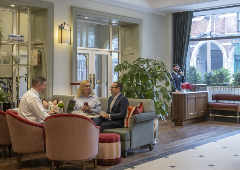 Group meeting at the Metropole Hotel lobby in Cork city