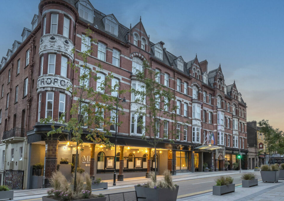 Victorian exterior of the Metropole Hotel Cork and McCurtain Street