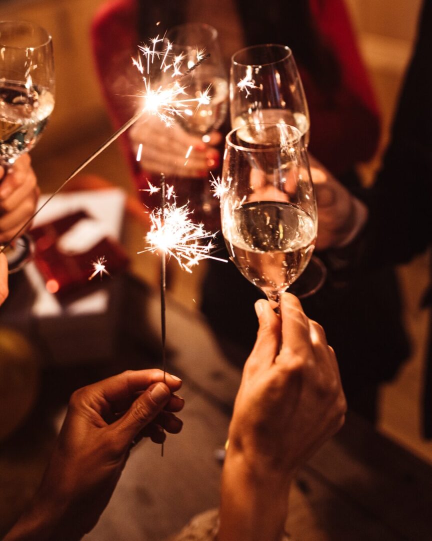 Champagne toast at New Years eve ball in the Metropole Hotel cork city