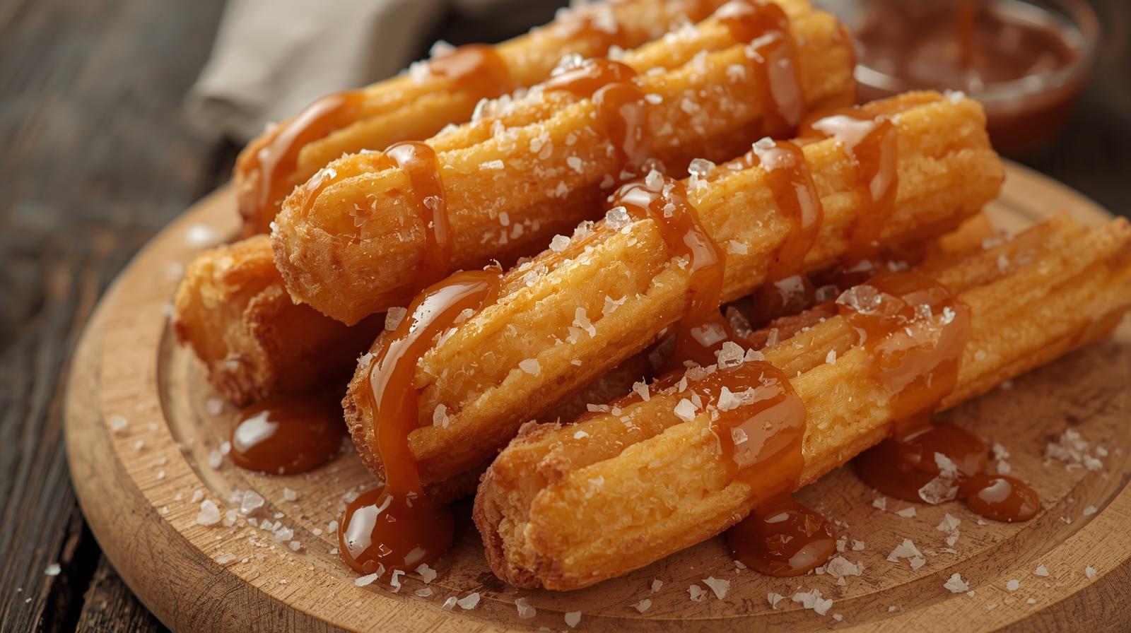 Salted caramel churros